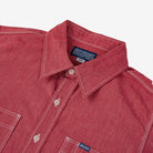 Iron Heart - 10oz Mock Twist Selvedge Chambray Work Shirt - Red - City Workshop Men's Supply Co.