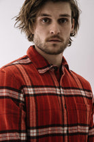 KATO "The Ripper" Organic Cotton Vintage Plaid Brushed - Red - City Workshop Men's Supply Co.